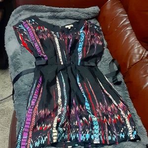 black tribal print dress